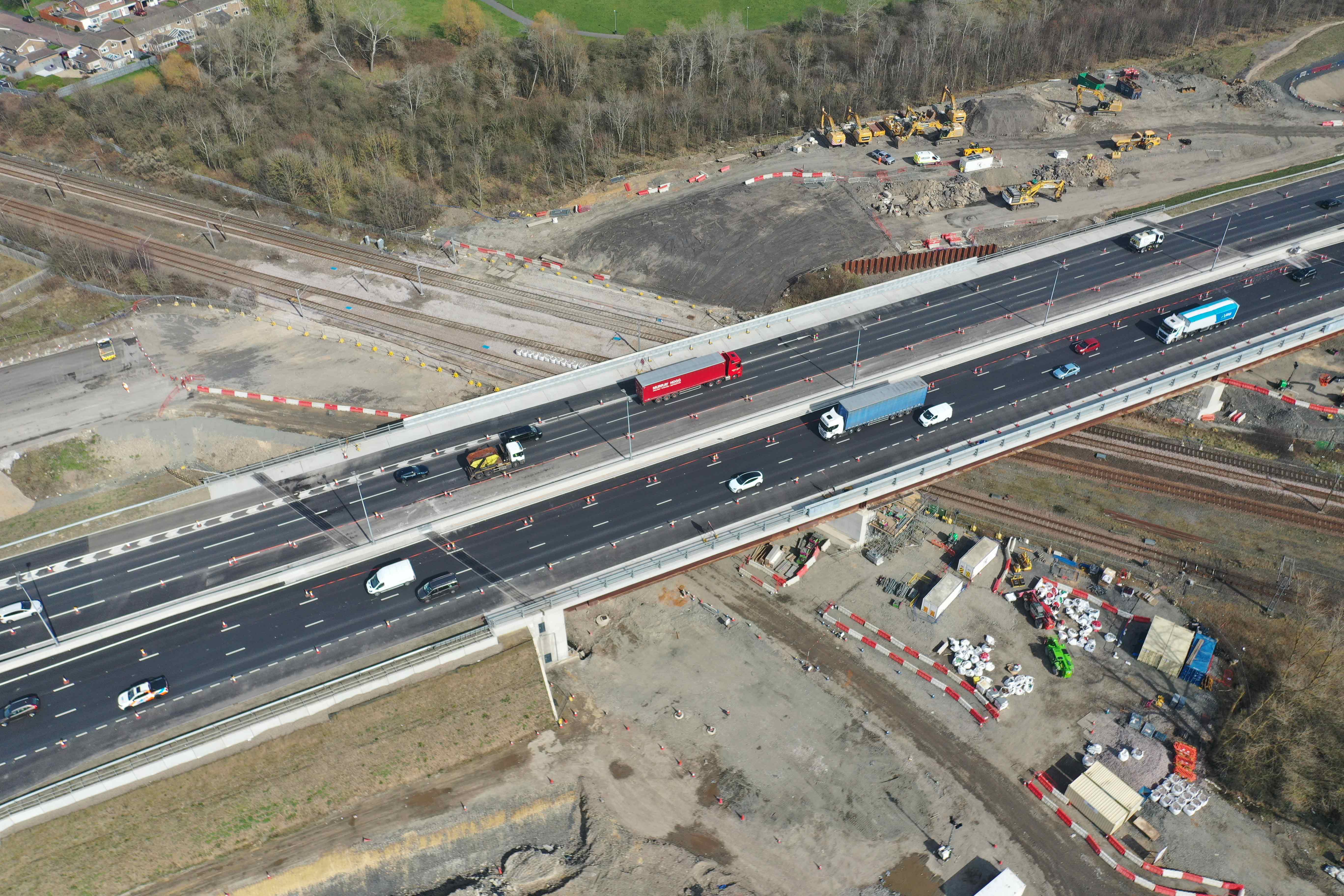 Aerial view of Allerdene demolition